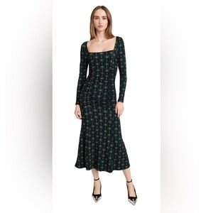 NWT KITRI DEIRDRE NAVY HEART PRINT DRESS